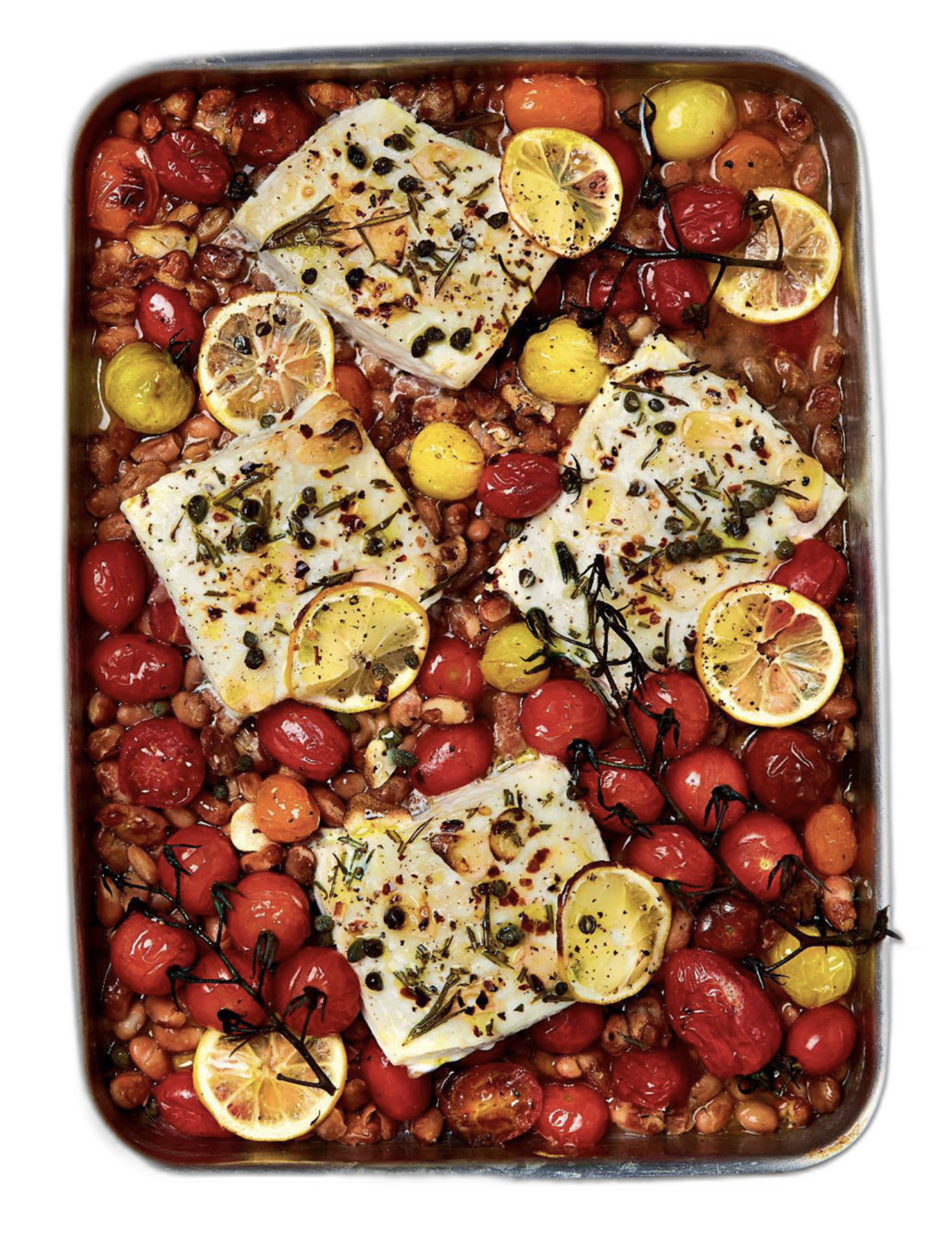 Heilbutt mit Ofengemüse